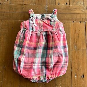 Janie and jack plaid bubble romper